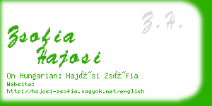 zsofia hajosi business card